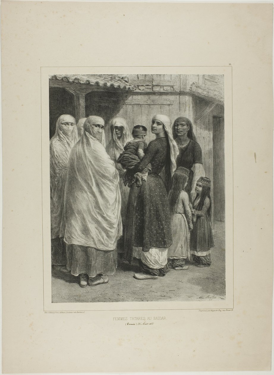 Tartarinnen in Baidar, Krim, 26. August 1837 von Denis Auguste Marie Raffet