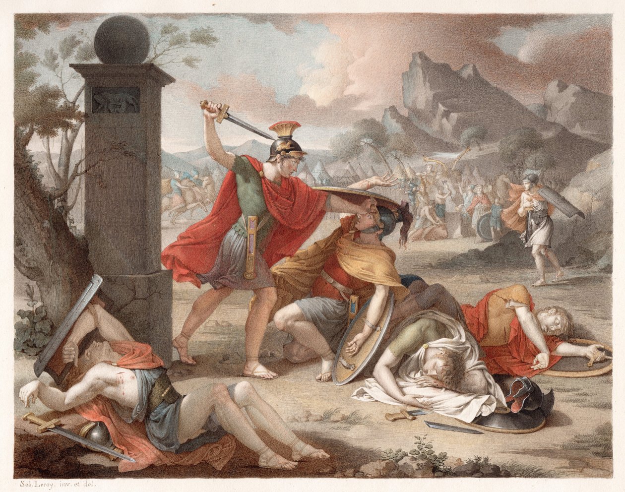 Denis-Sébastien Leroy - Der Kampf der Horatier und der Kuratier - 1798 von Denis Sebastien Leroy