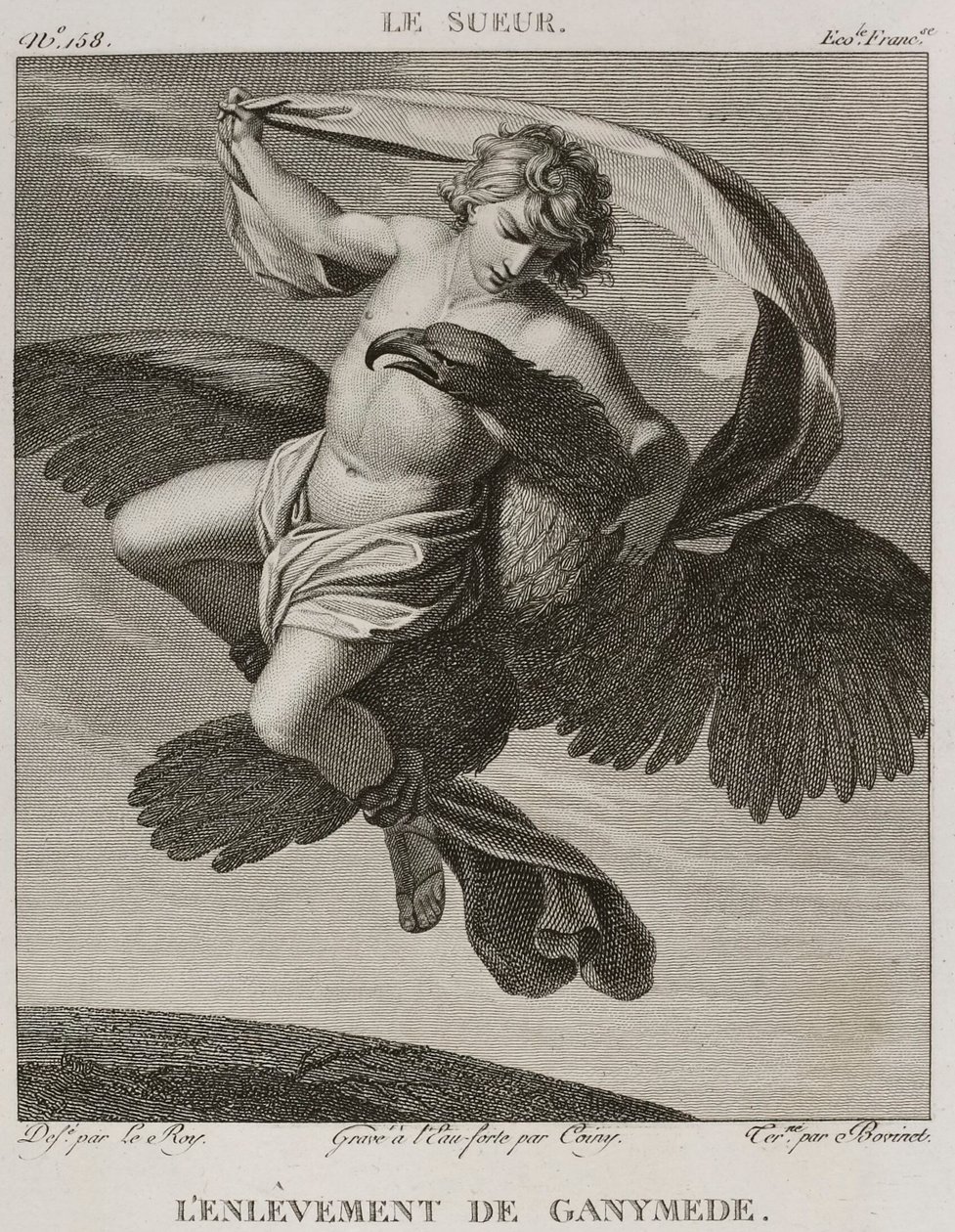 Die Entführung des Ganymed, nach Eustache Le Sueur von Denis Sebastien Leroy