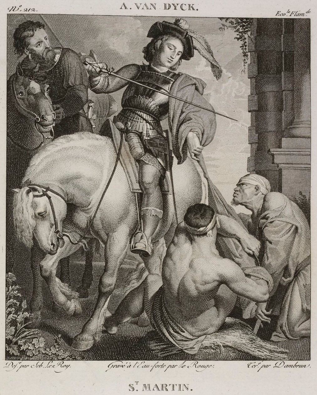 Heiliger Martin, nach Antoine van Dyck von Denis Sebastien Leroy