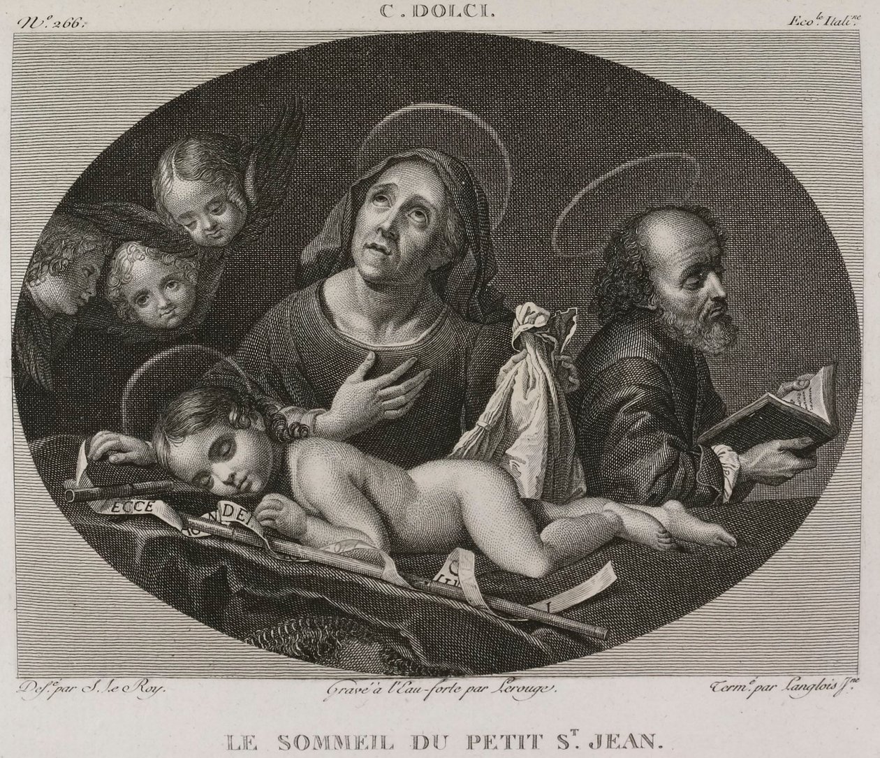 Der Schlaf des kleinen heiligen Johannes, nach Carlo Dolci von Denis Sebastien Leroy