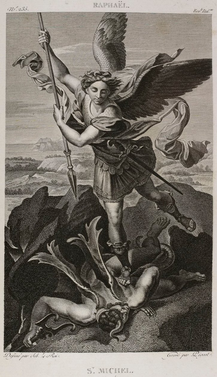 Denis-Sébastien Leroy und Pigeot - Heiliger Michael, nach Raphael - 1802-1815 von Denis Sebastien Leroy