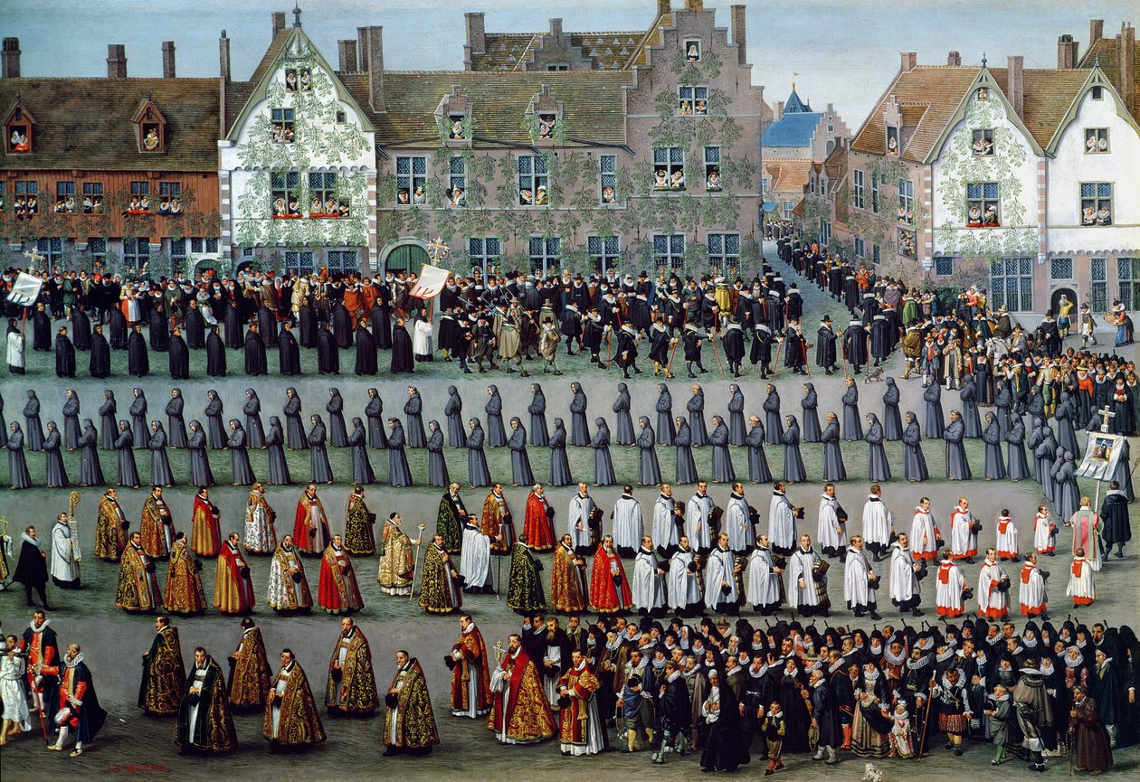 Der Triumph der Erzherzogin Isabella (1556-1633) im Ommegang in Brüssel, 31. Mai 1615, 1616 (Detail) von Denys van Alsloot