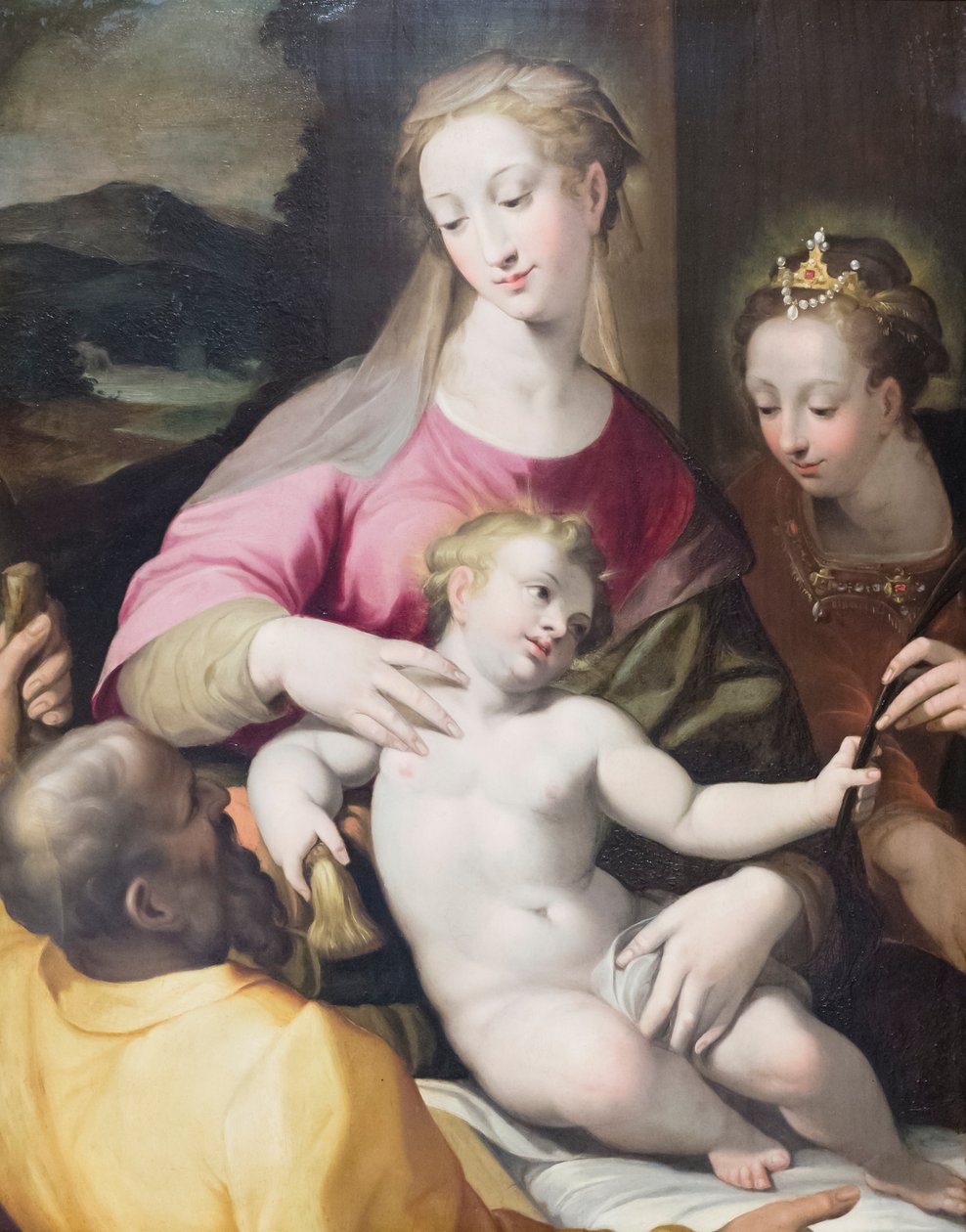 Die mystische Hochzeit der Heiligen Katharina von Denys Calvaert or Calvart