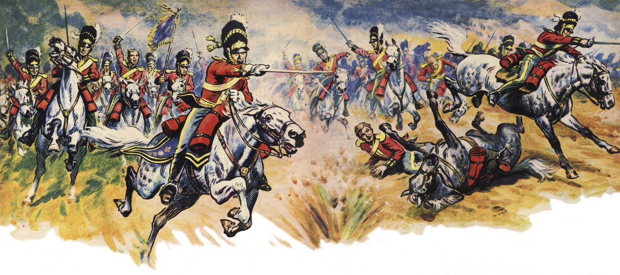 "Auf sie, Greys!" Der Angriff der Union (Kavallerie) Brigade in der Schlacht von Waterloo von Derek Charles Eyles