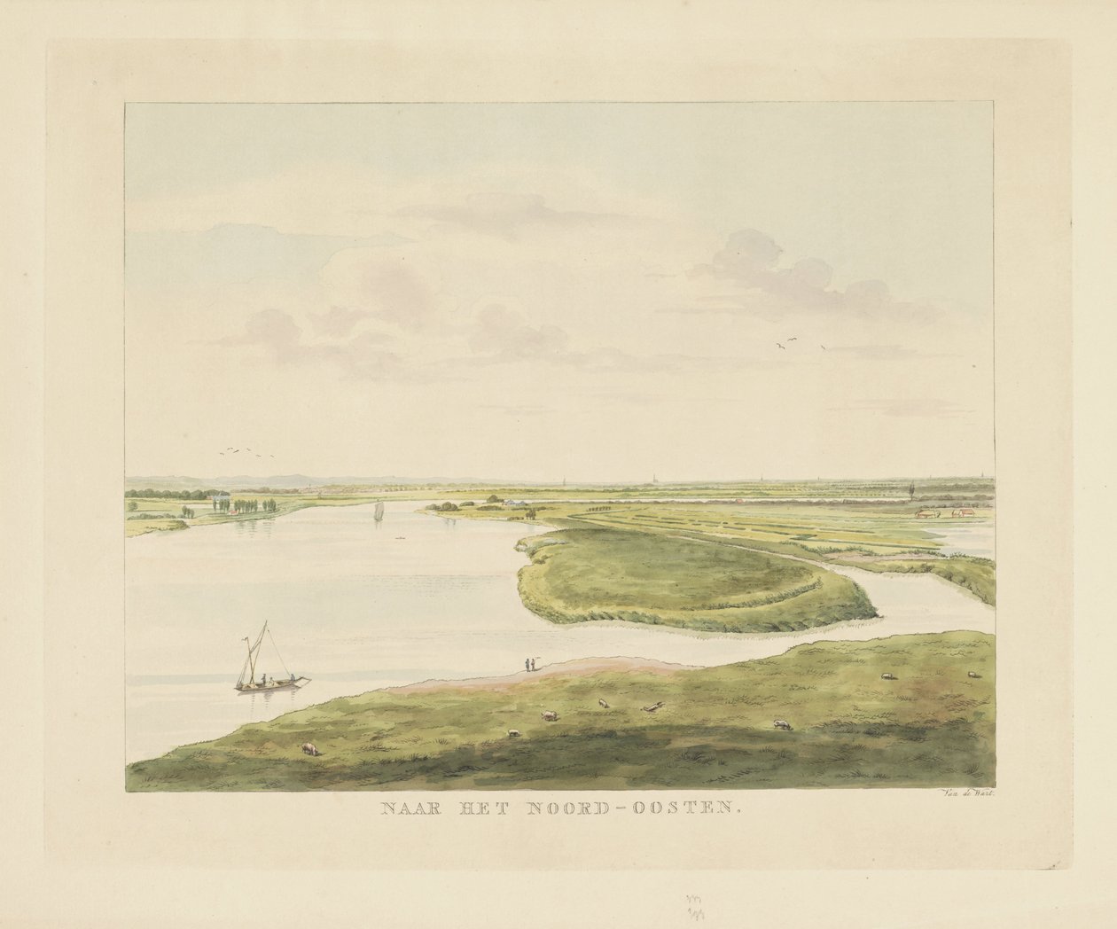 Ansicht der Waal nordöstlich von Nijmegen von Derk Anthony van de Wart