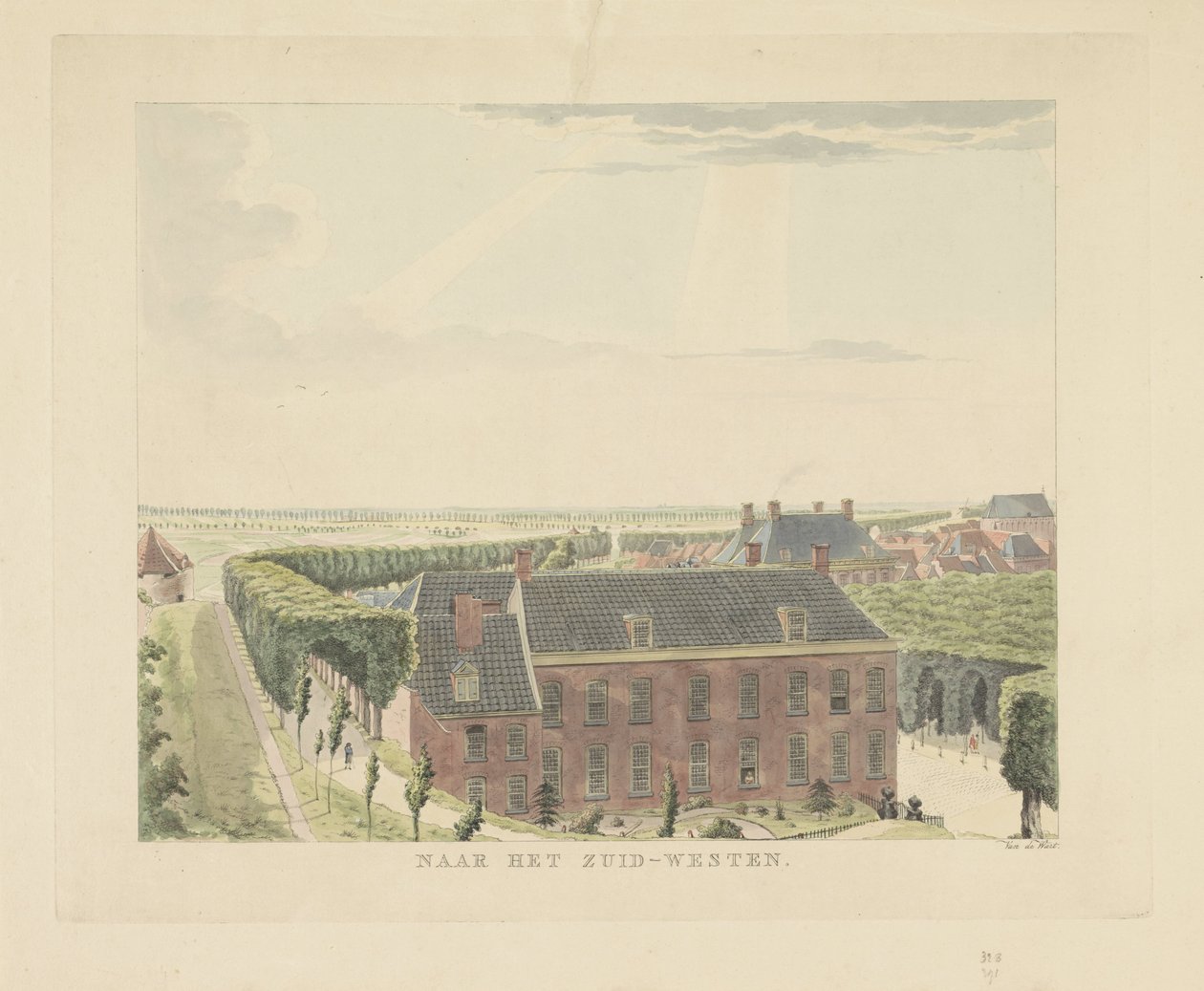 Blick auf die Stadtmauer südwestlich von Nijmegen von Derk Anthony van de Wart