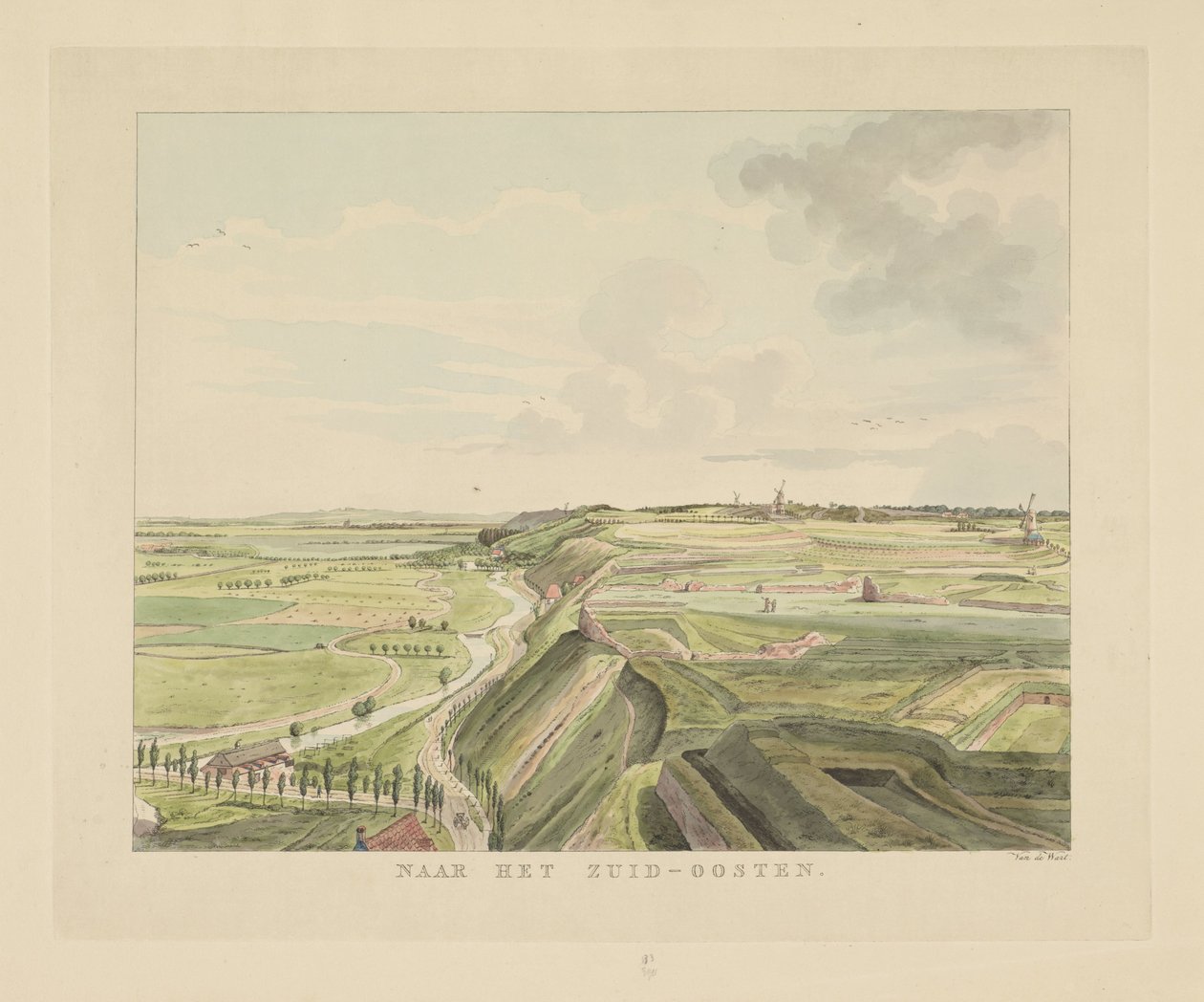 Ansicht der Landschaft südöstlich von Nijmegen von Derk Anthony van de Wart