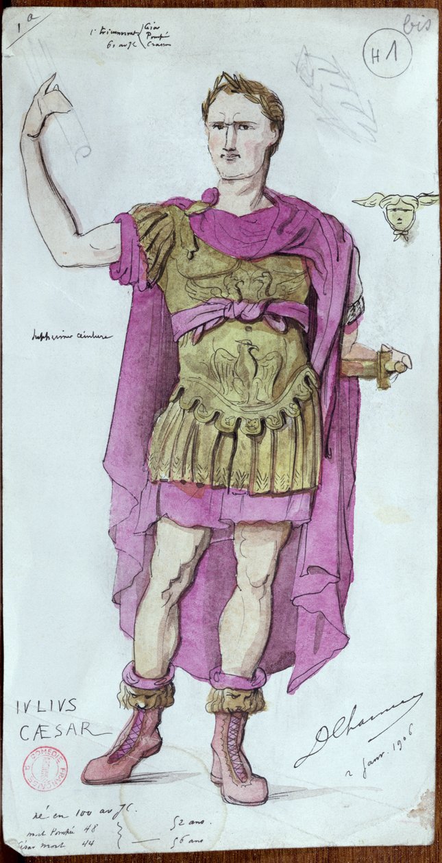 Kostümentwurf für Julius Caesar aus 