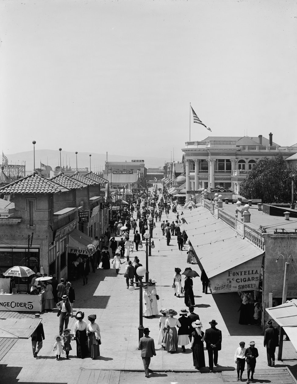 Ein Jahrmarkt, Long Beach, Kalifornien, ca. 1910-20 von Detroit Publishing Co.