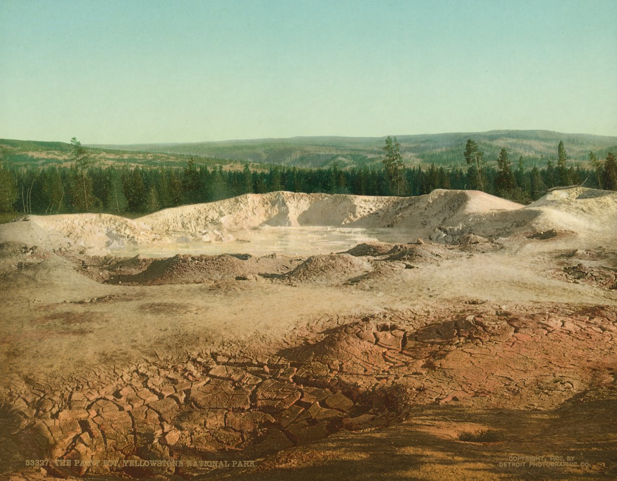 Der Farbtopf, Yellowstone-Nationalpark, ca. 1902 von Detroit Photographic Co.