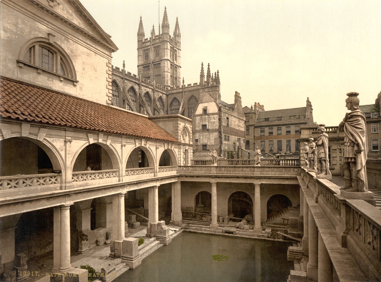 Römische Bäder und Abtei, Bath, ca. 1890-1900 von Detroit Publishing Co.