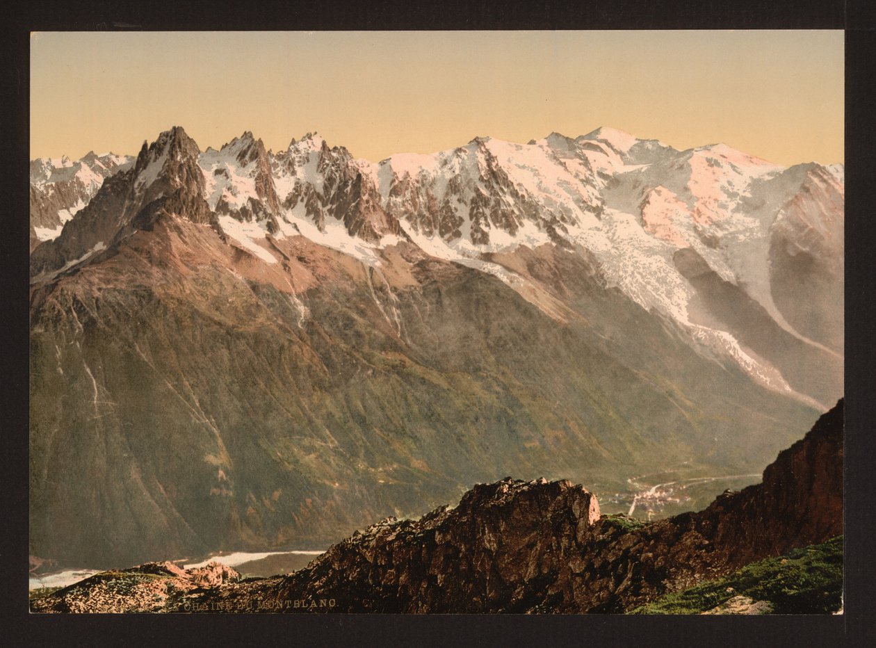 Das Tal von Chamonix von der Aiguille du Floria, Chamonix-Tal, Frankreich, um 1890-1900 von Detroit Publishing Co.