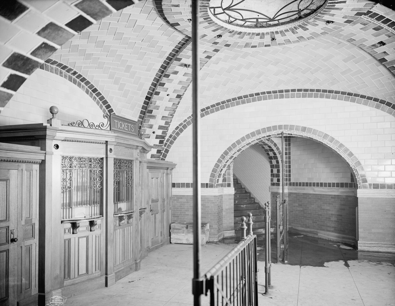 Fahrkartenschalter, City Hall U-Bahn-Station, New York, ca. 1904 von Detroit Publishing Co.