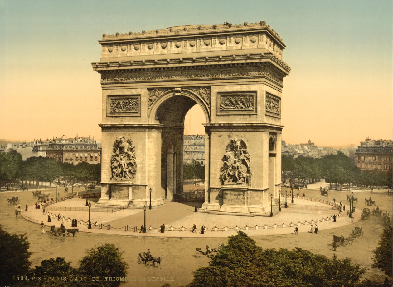 Arc de Triomphe, Paris, um 1890-1900 von Detroit Publishing Co.