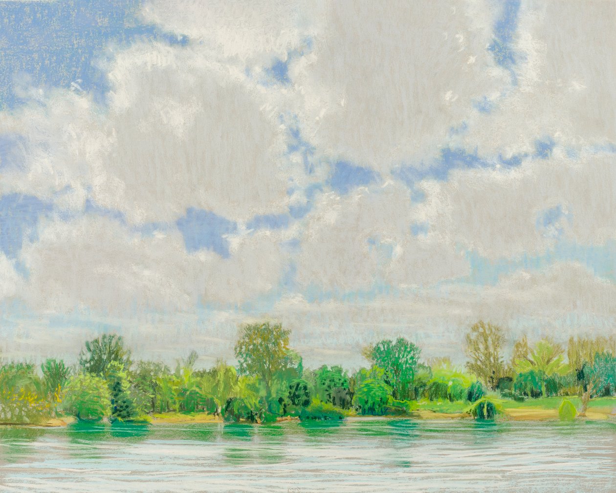 Amerikanische Flussansicht, 2017 von Diana Jahns