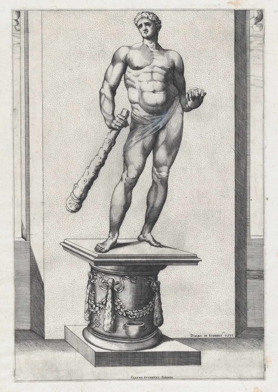 Speculum Romanae Magnificentiae: Herkules mit den Äpfeln der Hesperiden, 1581 von Diana Mantuana