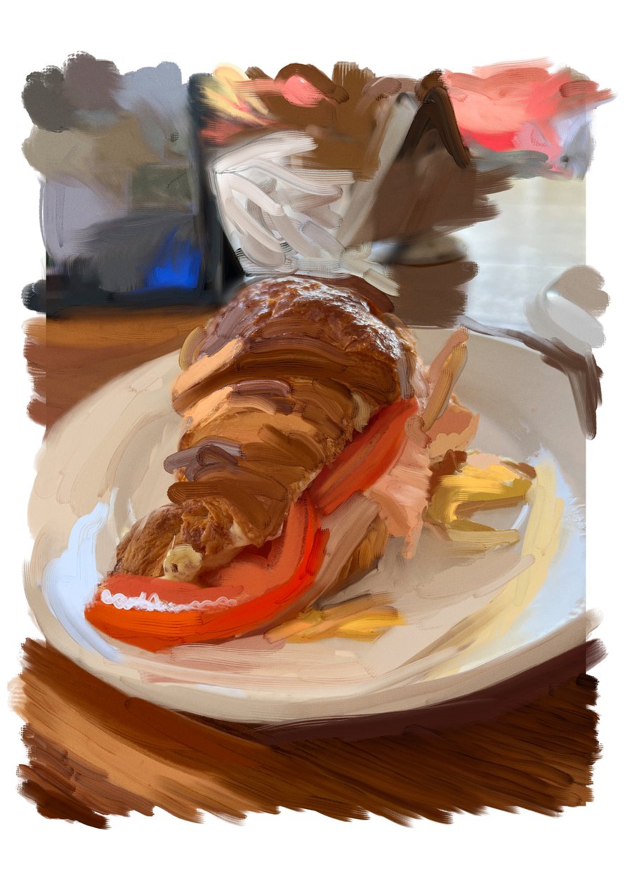 Croissant im Hafen von Diego Beyro