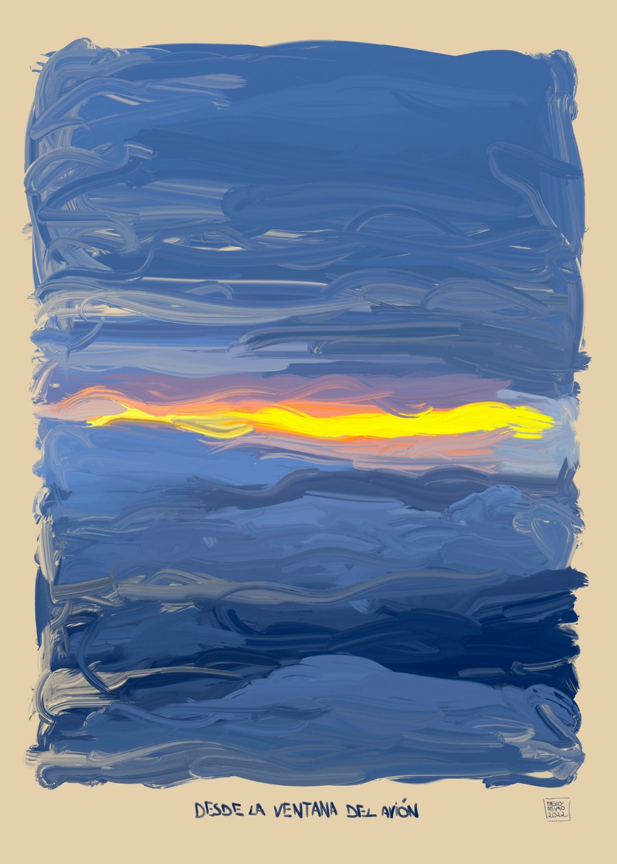 Aus dem Flugzeugfenster von Diego Beyro