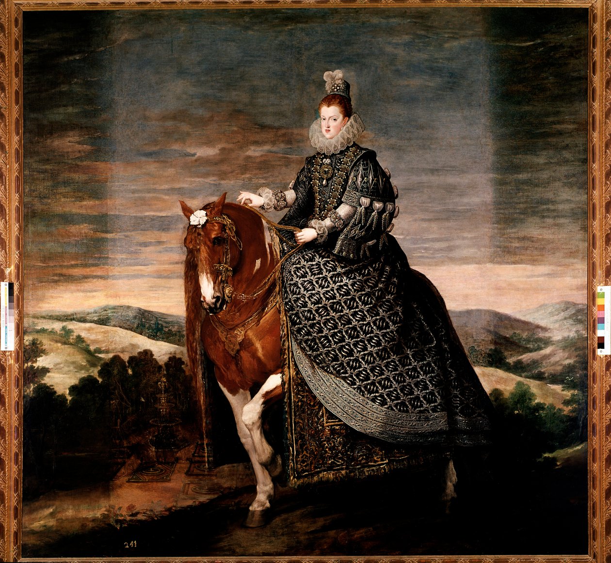 Reiterporträt von Königin Margarita von Österreich von Diego Velázquez