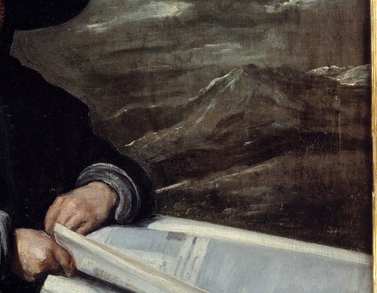 Porträt des Narren Diego de Acedo genannt Cousin (Detail). Gemälde von Diego Rodriguez de Silva y Velázquez (1599-1660) von Diego Velázquez