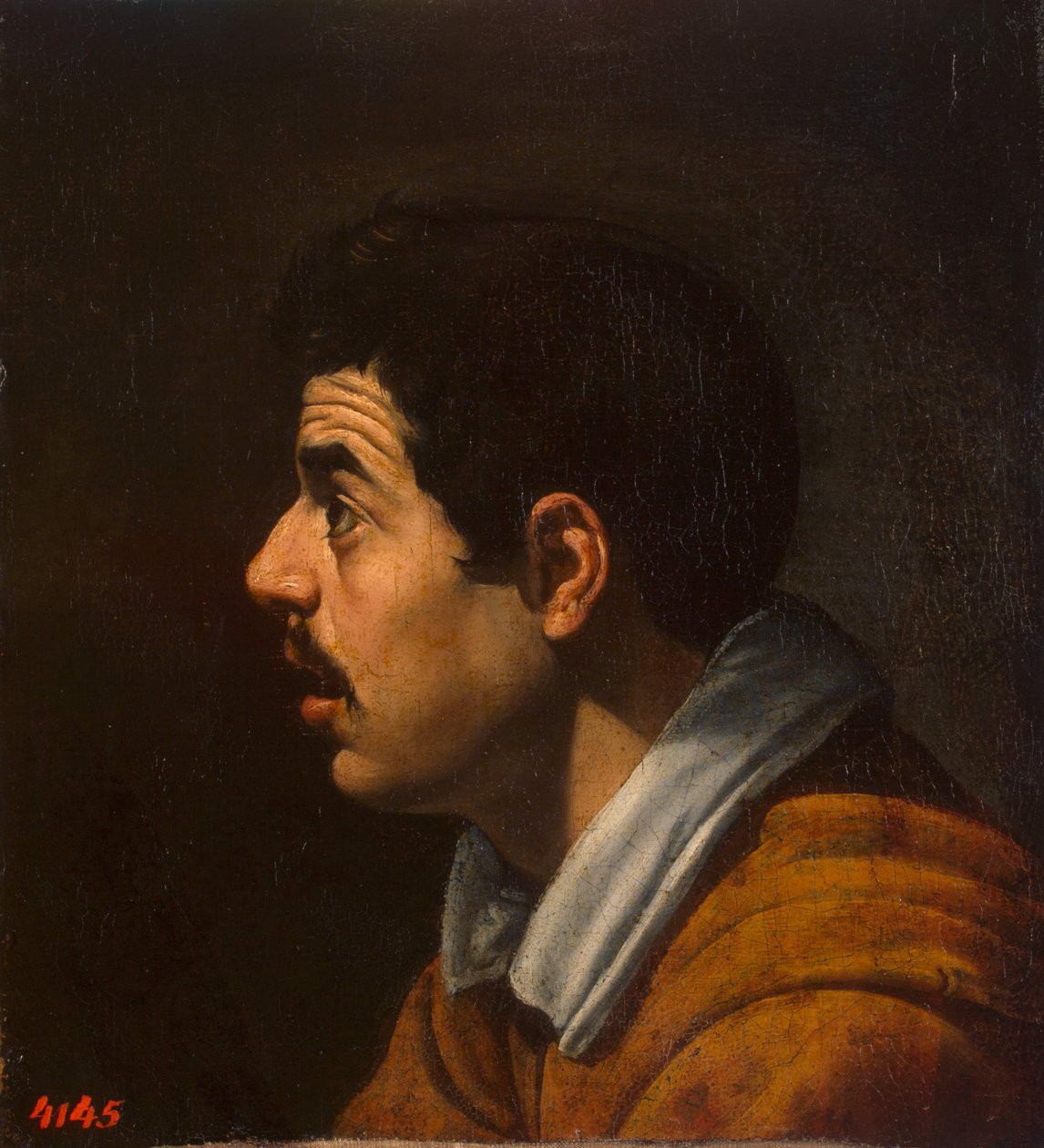 Kopf eines Mannes im Profil, um 1616-1617 von Diego Velázquez