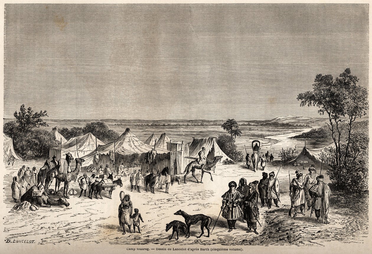 Ein Touareg-Lager von Dieudonne Auguste Lancelot