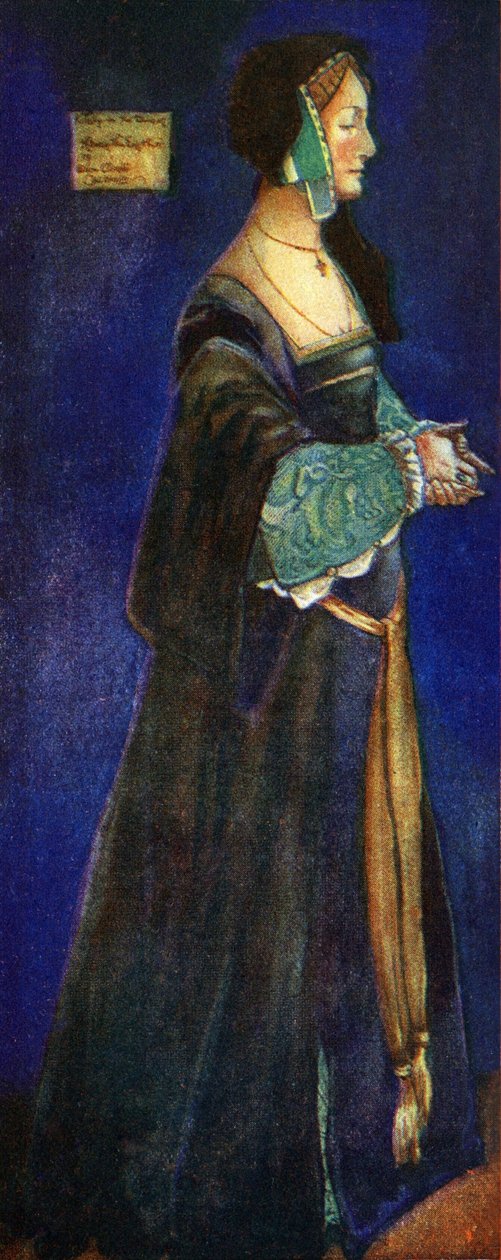 Frauenkostüm zur Zeit von Heinrich VIII (1509-1547) von Dion Clayton Calthrop