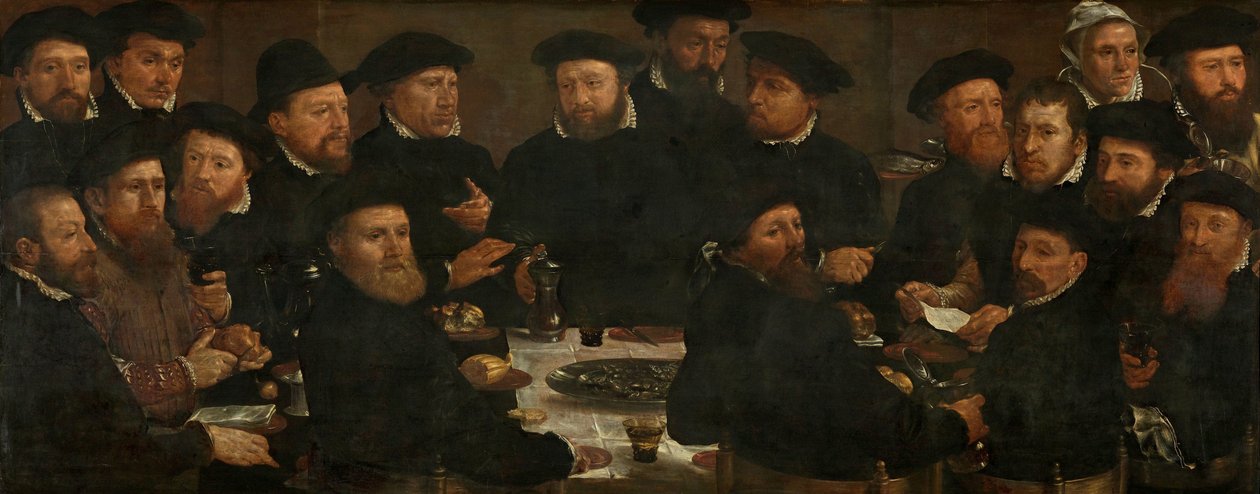 Bankett von achtzehn Wächtern der Truppe L, Amsterdam 1566, bekannt als 