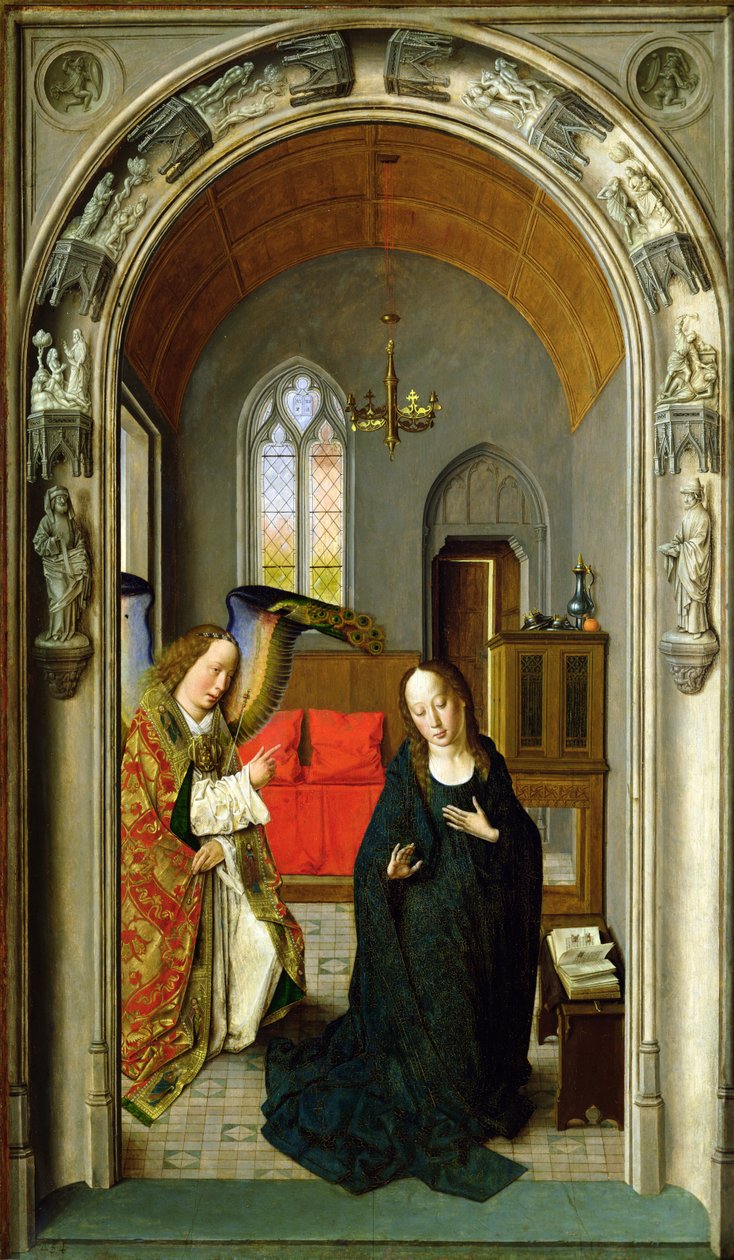 Die Verkündigung, ca. 1445 (Detail) von Dirck Bouts