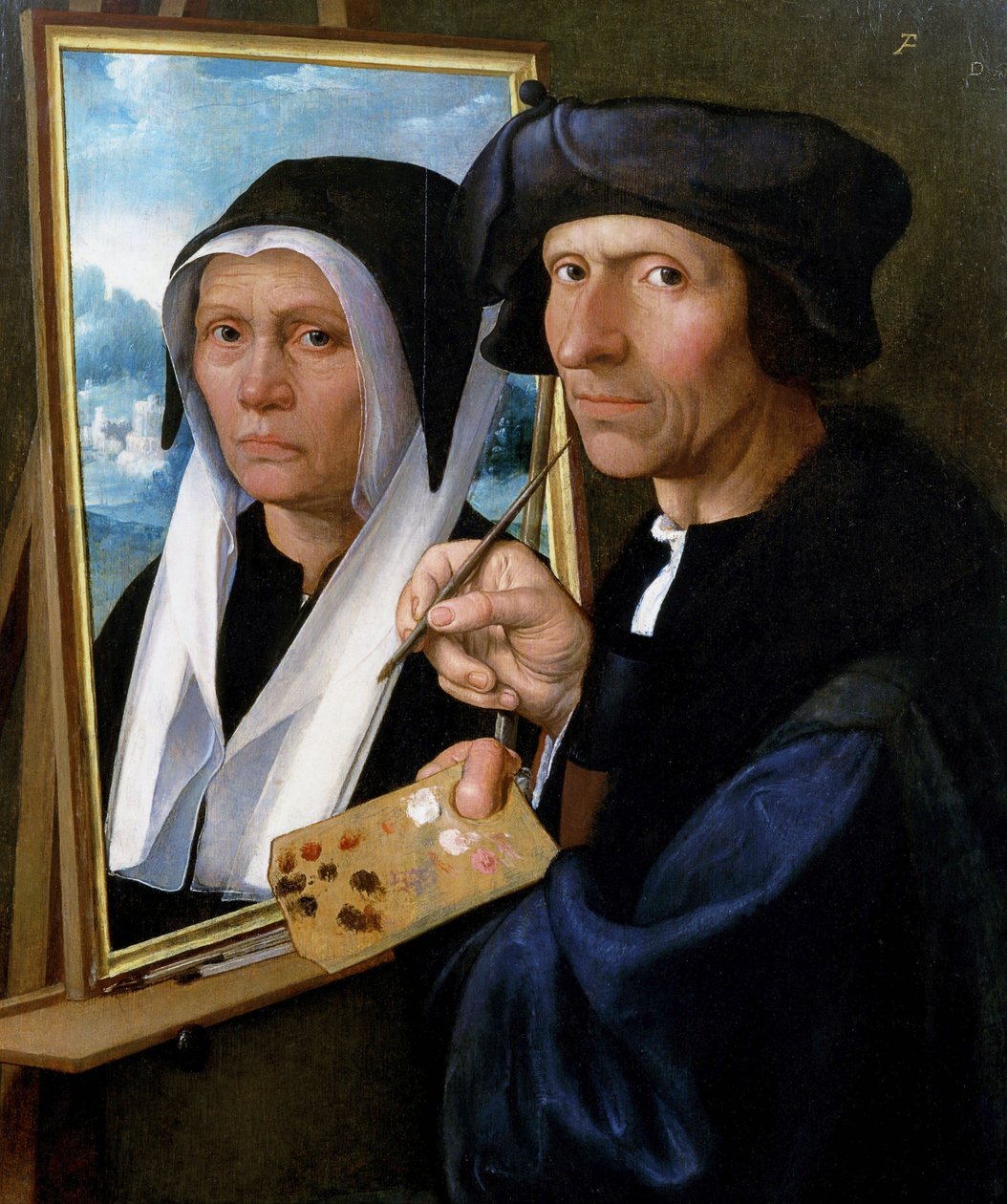 Jacob Cornelisz. van Oostsanen malt ein Porträt seiner Frau von Dirck Jacobsz