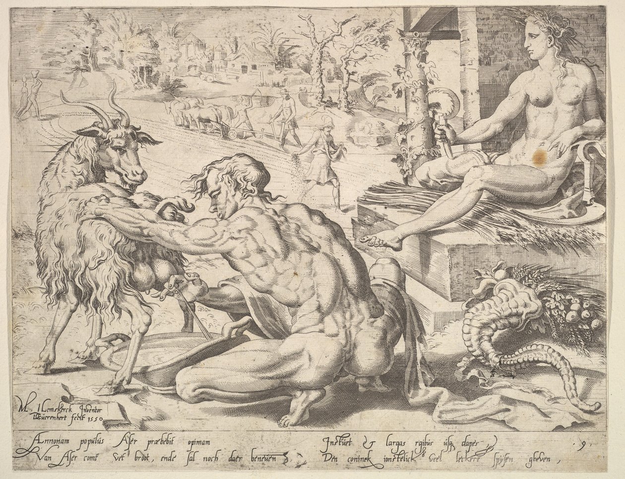 Asher, aus der Serie Die zwölf Patriarchen, 1550 von Dirck Volkertsen Coornhert