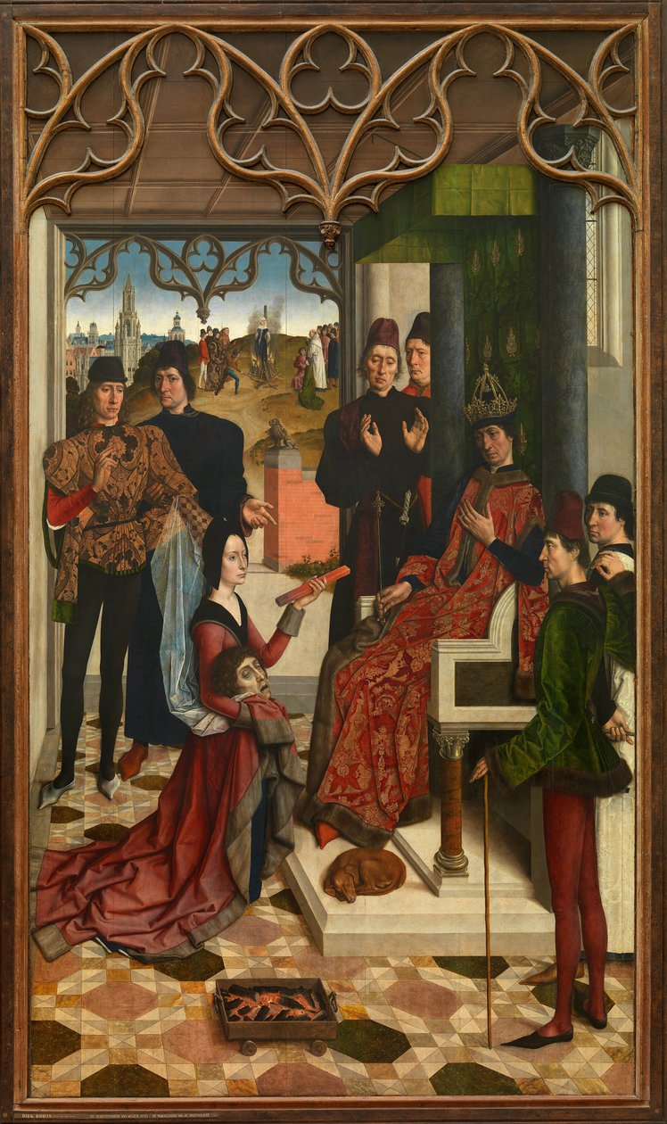 Die Gerechtigkeit von Kaiser Otto III.: Feuerprobe, 1471-1475 von Dirk Bouts