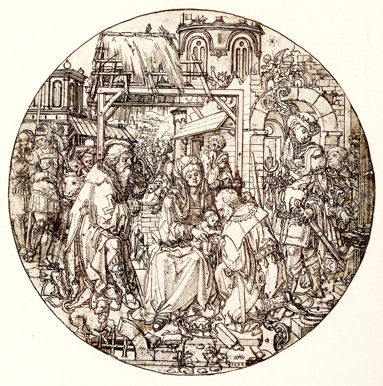 Die Heiligen Drei Könige verehren das Jesuskind von Dirk Jacobsz Vellert