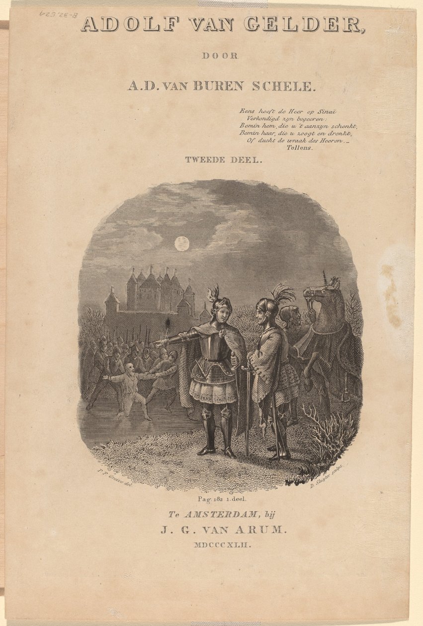 Titelseite für A.D. van Buren Schele