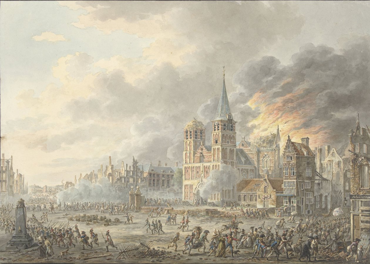 Die Einnahme einer Stadt durch französische Truppen von Dirk Langendijk