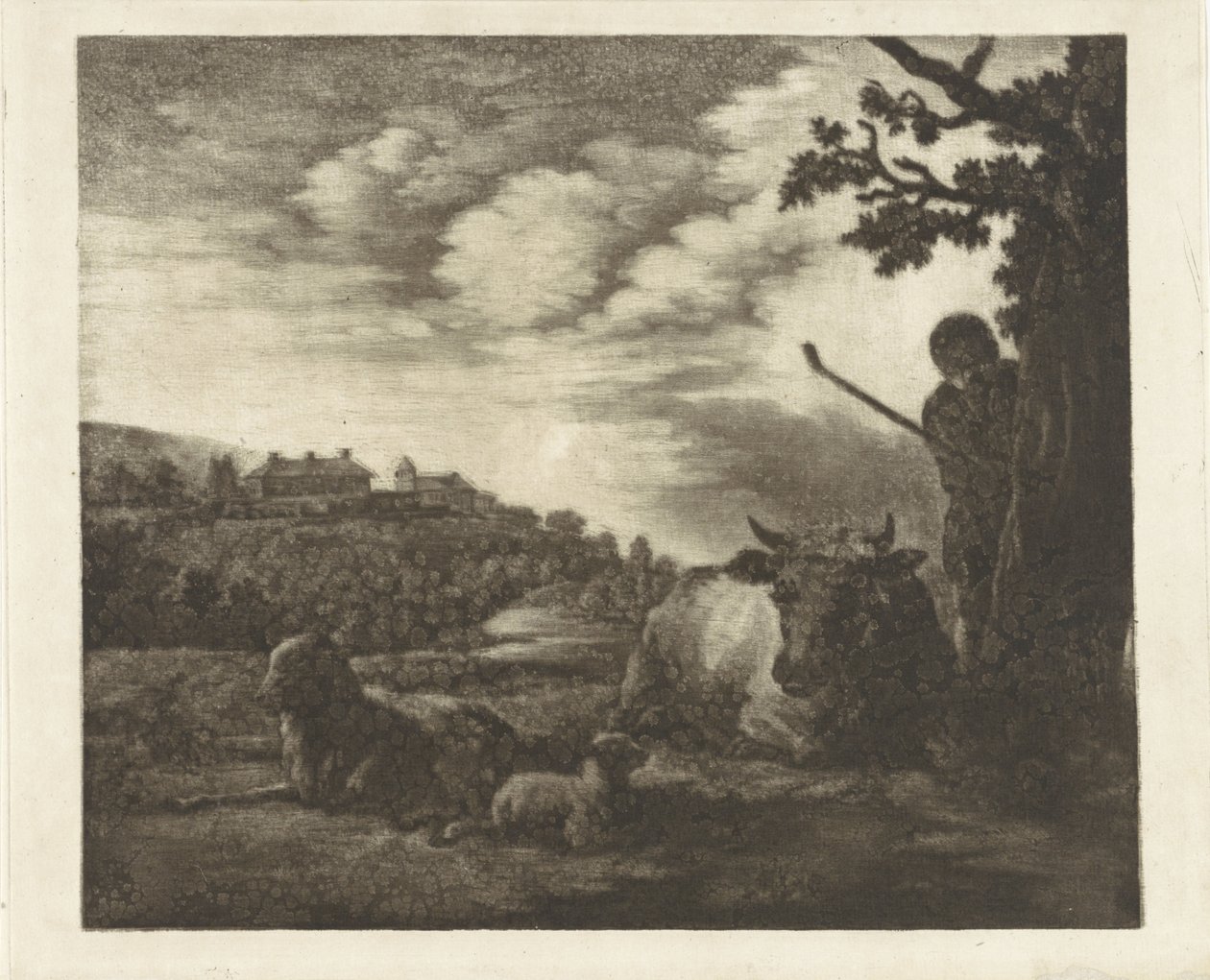 Landschaft mit einem Hirten von Dirk van der Toorn