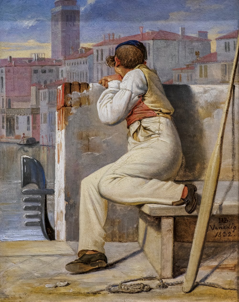 Ein Gondoliere, Venedig von Ditlev Conrad Blunck