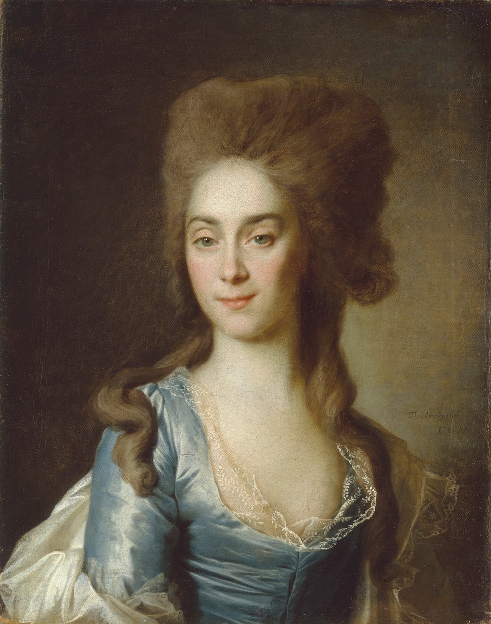 Porträt von Tatyana Petrovna Raznatovskaya, geb. Rezvaya, 1781 von Dmitri Grigorievich Levitsky