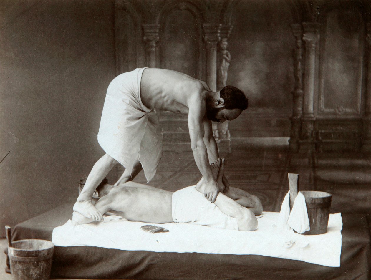 Das orientalische Bad. Massage, 1880er von Dmitri Ivanovich Yermakov