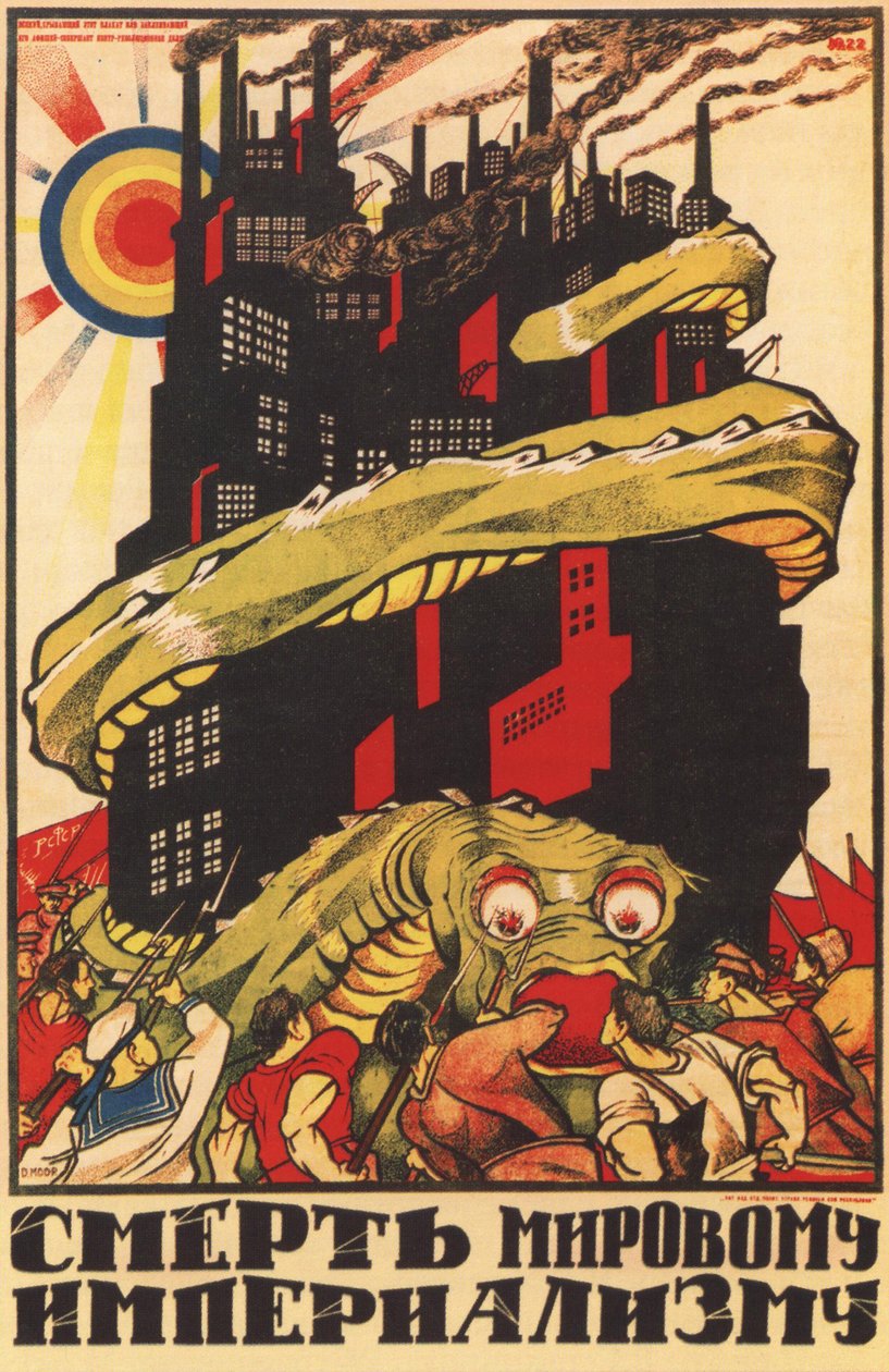 Für den Tod des Weltimperialismus Poster, 1920 von Dmitriy Stakhievich Moor