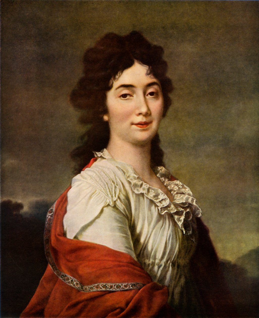 Porträt von Anna Stepanowna Protosowa, 1800, 1965 von Dmitri Grigorievich Levitsky