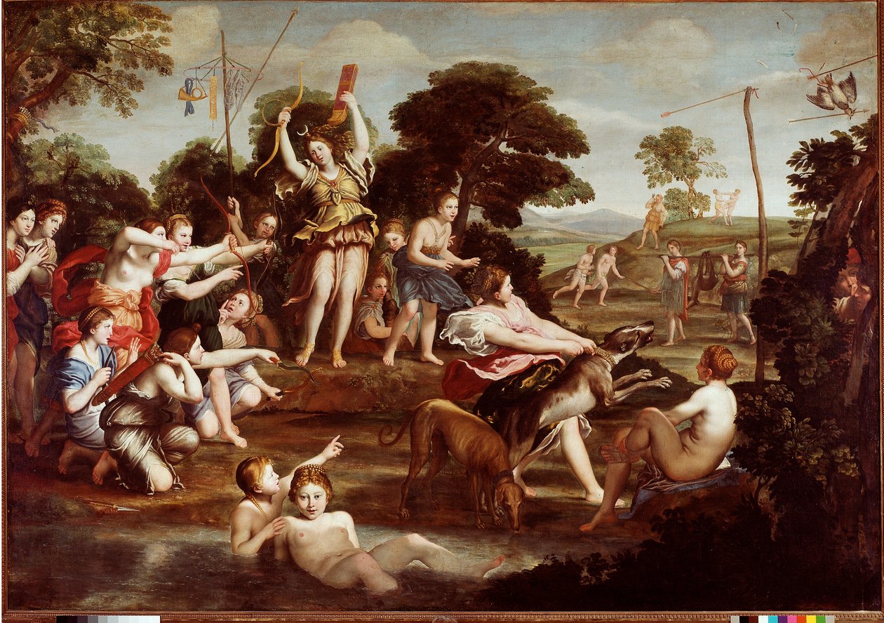 Die Jagd der Diana. Gemälde von Domenico Zampieri genannt Il Domenichino (1581-1641) 1617. Rom, Galleria Borghese von Domenichino