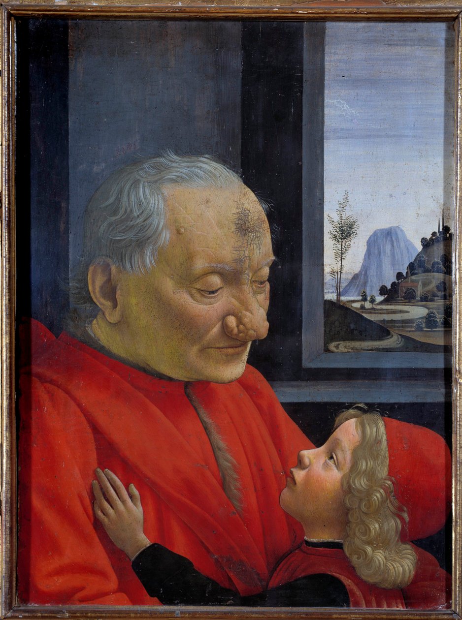Porträt eines alten Mannes und eines jungen Jungen von Domenico Ghirlandaio