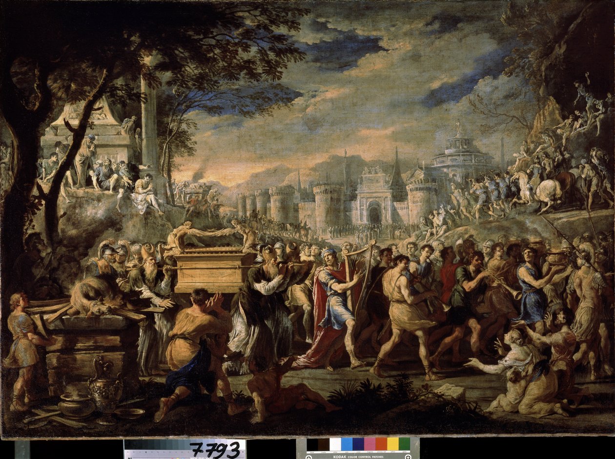 König David bringt die Bundeslade nach Jerusalem von Domenico Gargiulo