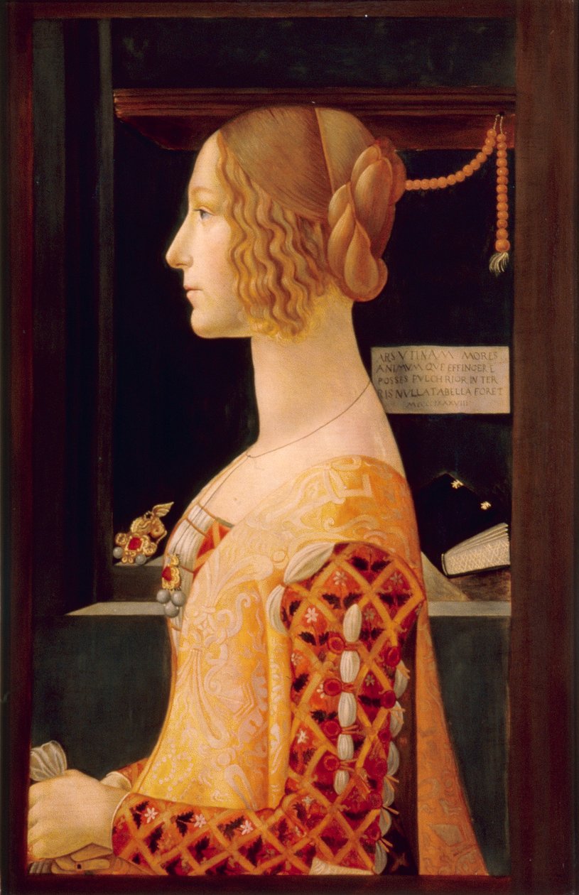 Porträt von Giovanna Tornabuoni, ca. 1899 von Domenico (after) Ghirlandaio