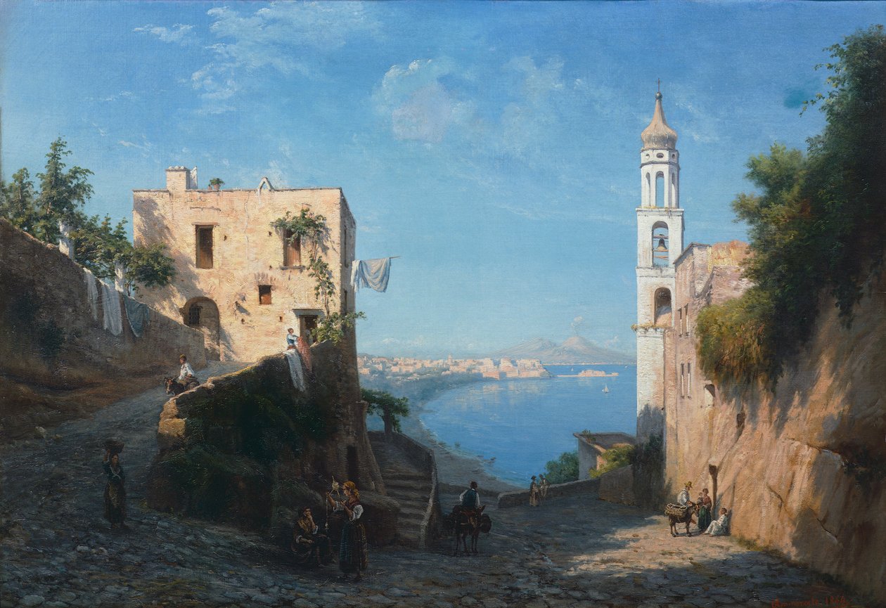 Blick auf Posillipo von der Kirche Saint Anna von Domenico Ammirato