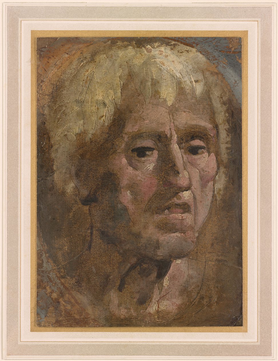 Kopf eines alten Mannes mit offenem Mund, 1535 von Domenico Beccafumi