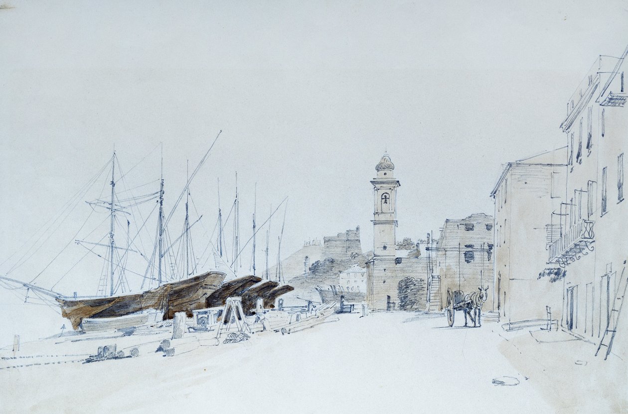 Ansicht der Waffen in Taggia, ca. 1860, von Pasquale Domenico Cambiaso (1811-1894), Italien von Domenico Cambiaso