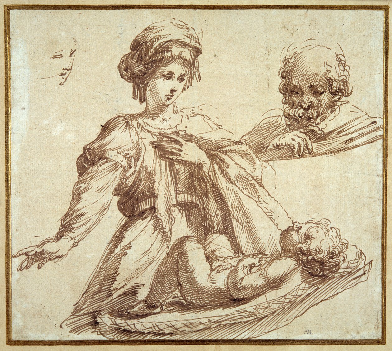 Die Heilige Familie von Domenico Campagnola